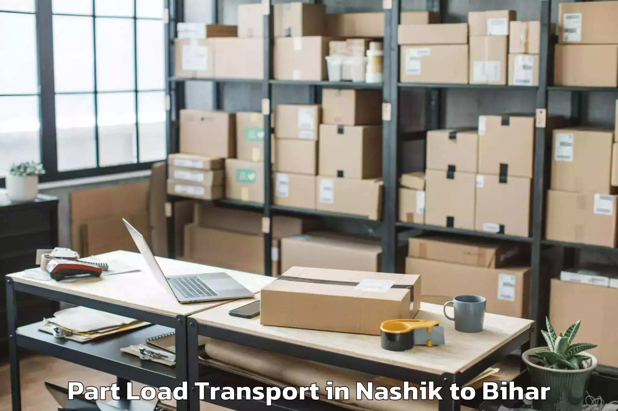 Top Nashik to Bairagnia Part Load Transport Available